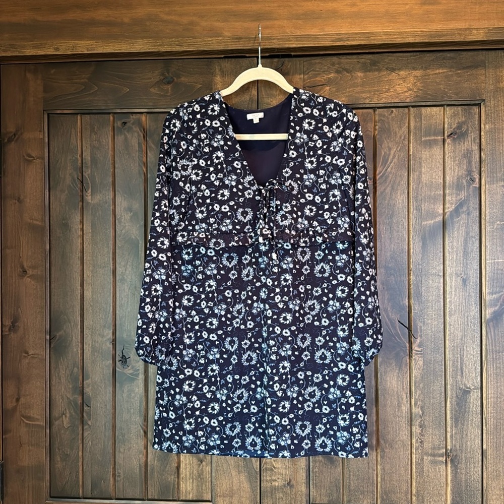 Navy Floral mini dress